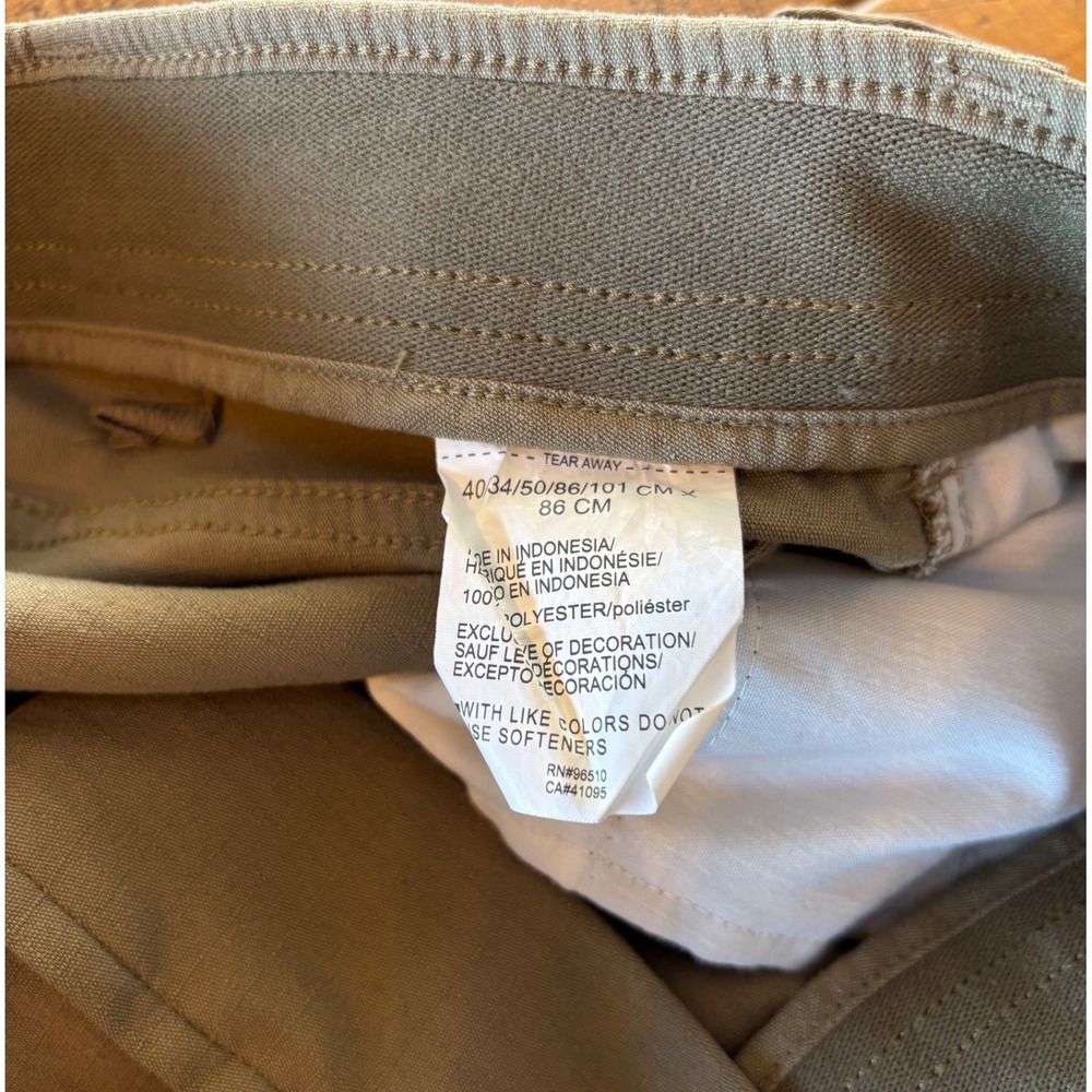 Under Armour Mens‎ UA Storm Straight Leg Khaki Tan Pants Stretch Size 40x34 - Picture 9 of 9
